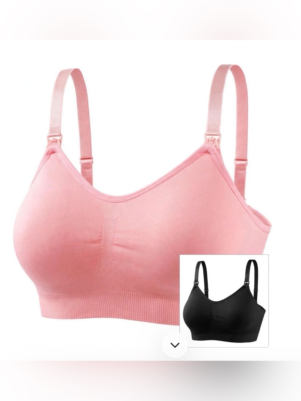 Set of two Seamless Nursing Sports Bra with Adjustable Straps